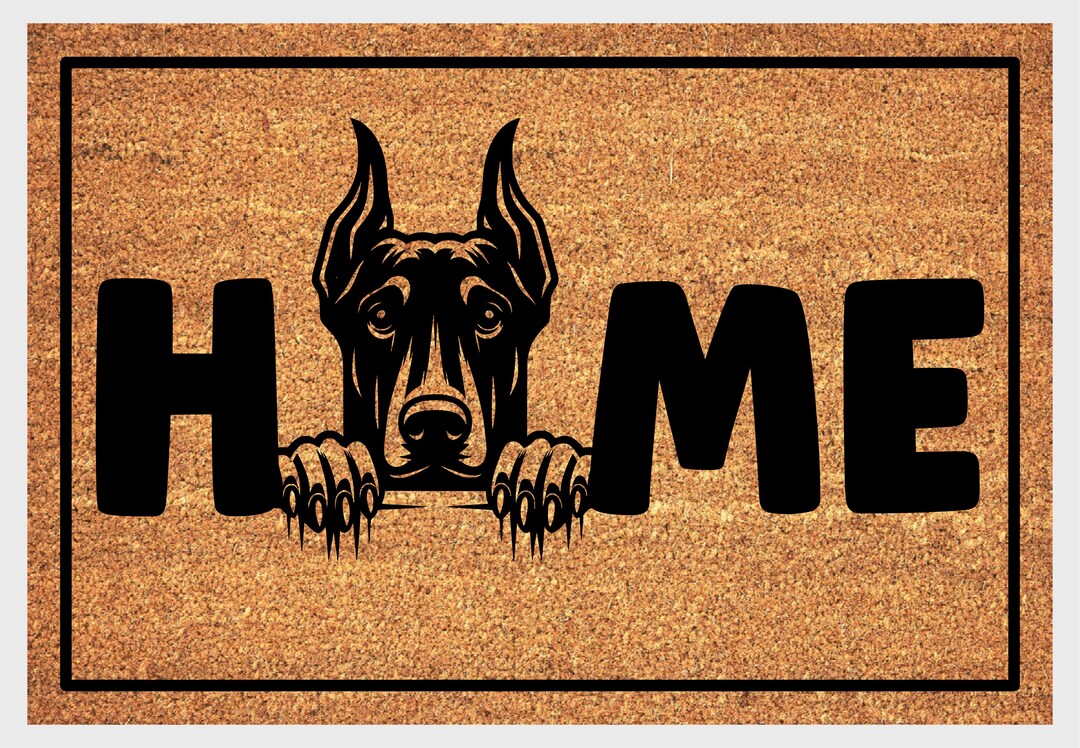Doberman Home Doormat Doberman Welcome Mat Sizes MakerPlace by Michaels